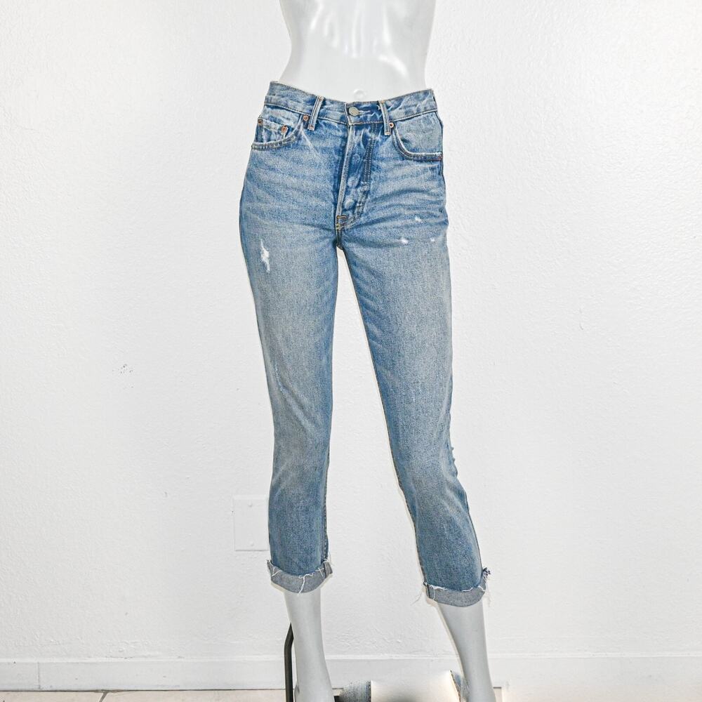 GRLFRND Women's Karolina High-Rise Skinny Jeans in Blue Las Dance Sz 24